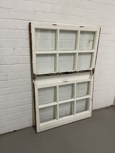 Pair Reclaimed Georgian 6 Panel Wooden Panel Sash Window 770 x 545 770 x 590mm - Picture 2 of 13