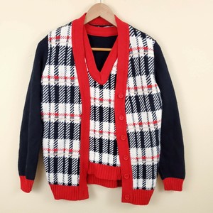 vintage plaid cardigan sweater