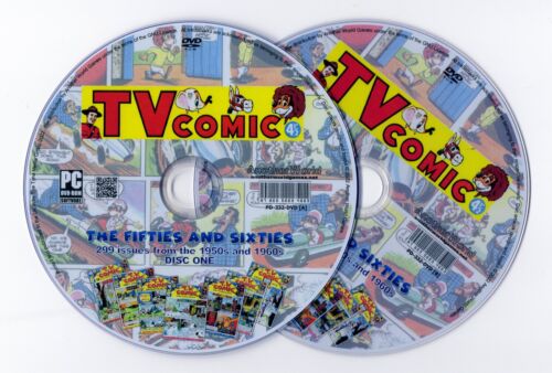 TV Comic (1950s/1960s) The Comic Book Archive - 299 Issues! (2 Disc Set) - Foto 1 di 5