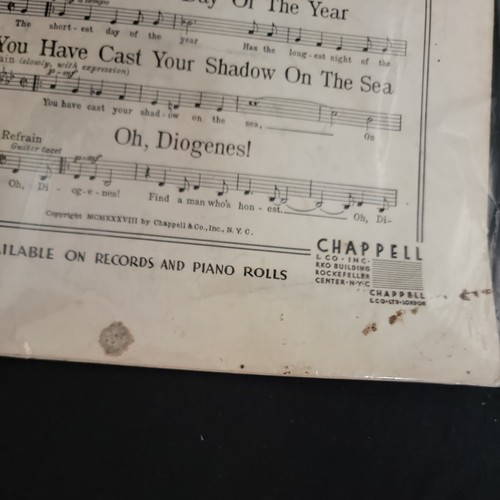 (3) VTG Piano Sheet Music Cover Art 20s-50s in Sleeves Antique Show Tune Movie - Picture 15 of 15