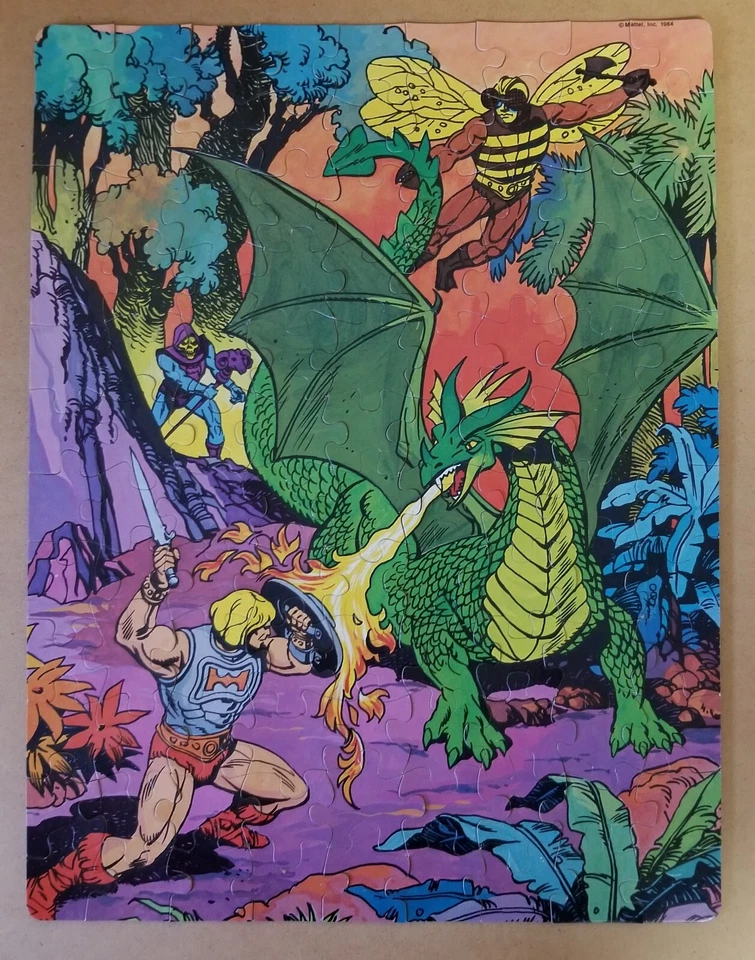 Vintage - 1984 - MASTERS OF THE UNIVERSE PUZZLE - 16.5 x 12.5 in - COMPLETE - Imagem 2 de 4