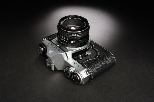 Genuine Real Leather Half Camera Case Bag Cover for Pentax KX SP SPF Film Camera - 第 10/33 張圖片