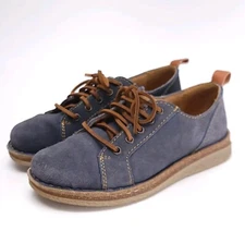Born Womens Isadora Blue Suede Lace Up Sneakers Shoes Size 6.5 Comfortable