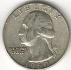 USA - 1960D - Washington ¼ $ - Silver Eagle - #15943RG