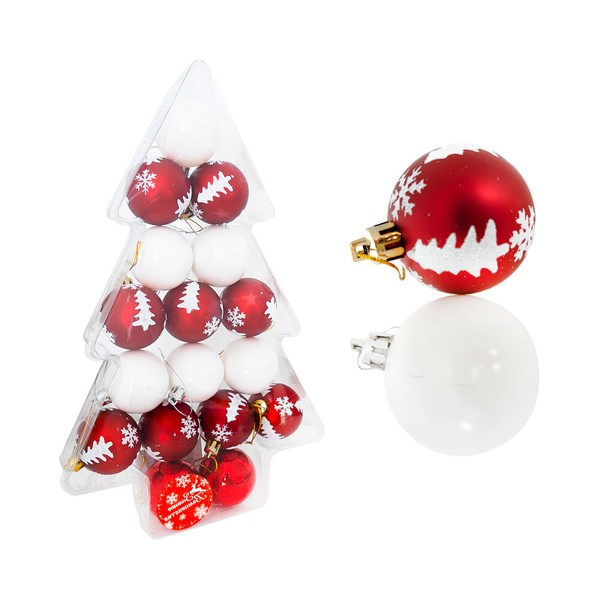 Weihnachtskugeln Set 17 Stk. Baumspitze Chritsbaumkugel Baumschmuck Weihnachten-image