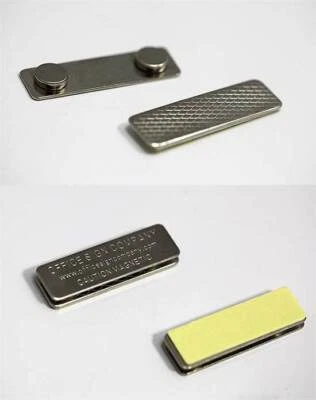 SKUK Magnetic Name Badge with Self Adhesive Backing Fasteners (45mm x 13mm)