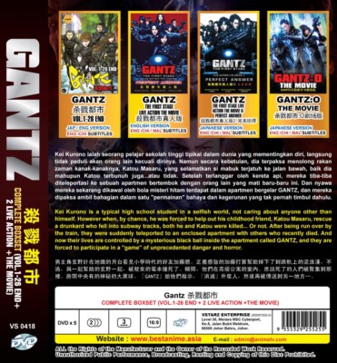 DVD ANIME GANTZ VOL.1-26 END + GANTZ: O MOVIE + LIVE ACTION