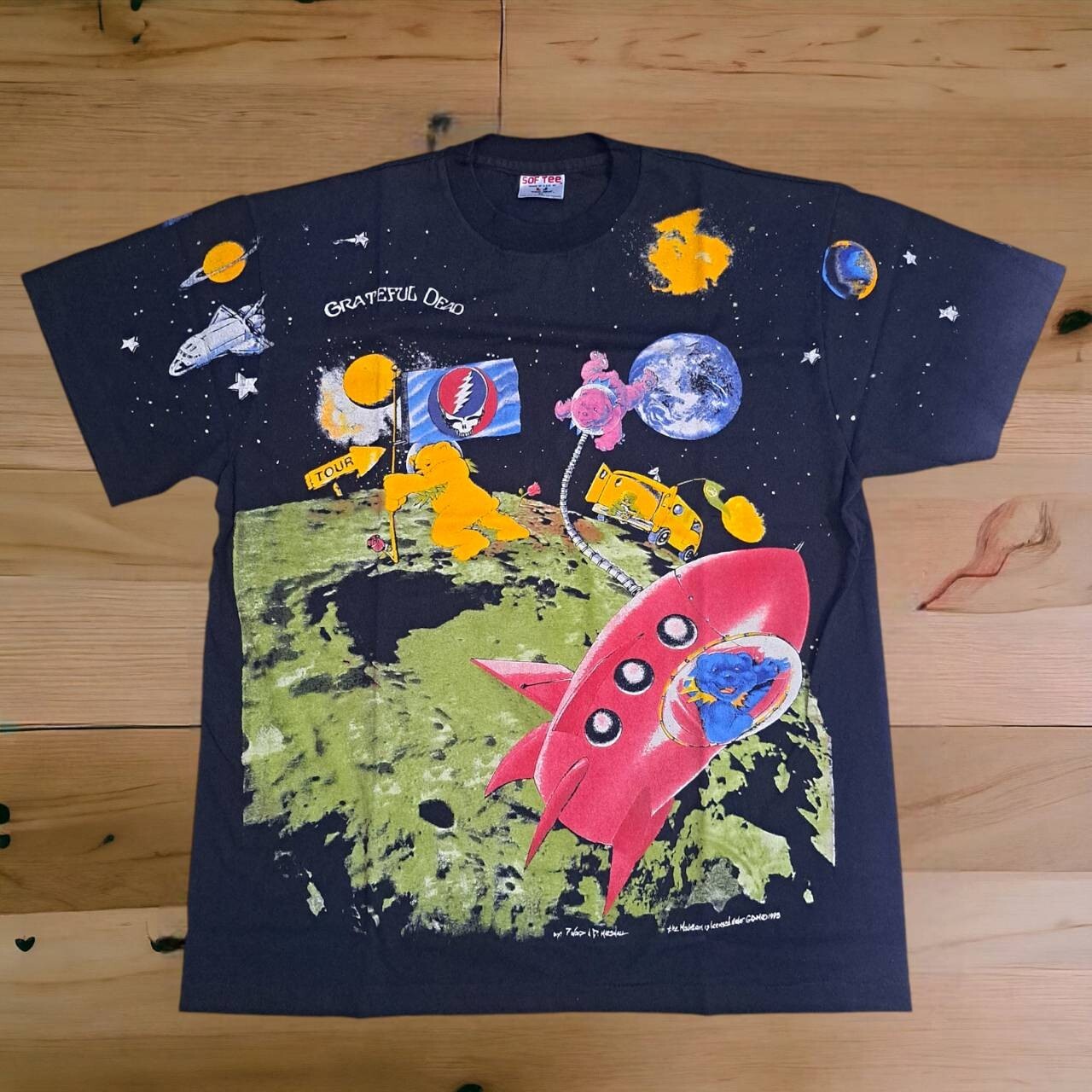 Grateful dead t shirt vintage style Dead Standing On The Moon size: XL Reprint