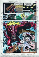 BATMAN ANNUAL 17 COMIC PRODUCTION ART ORIGINAL SIGNED COA ADRIENNE ROY PG 17