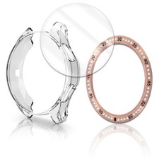 Anti-Shatter Screen Protector Case Ring Cover for Samsung Gear S3 Frontier R760N