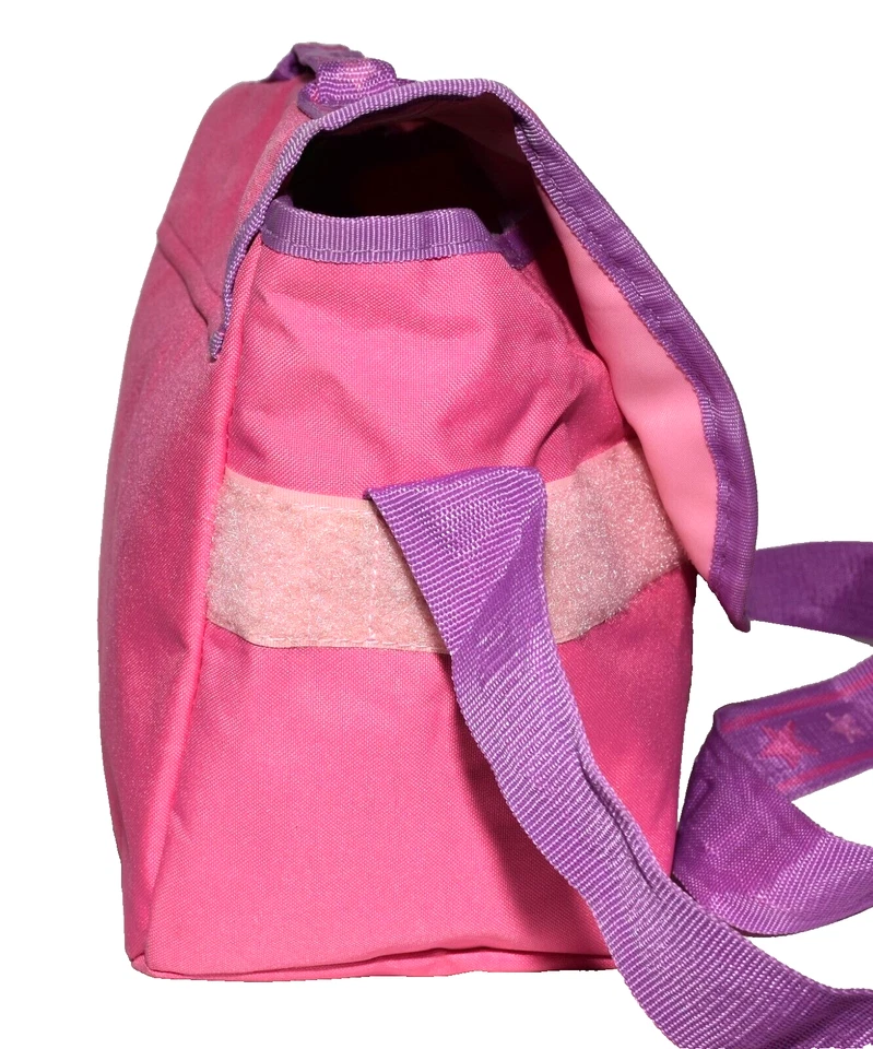 2007 Sanrio Hello Kitty розовый с фиолетовой отделкой вышитая сумка через плечо - Изображение 2 из 4