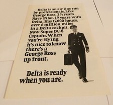DELTA AIRLINES VINTAGE NATIONAL GEOGRAPHIC ADVERTISEMENT