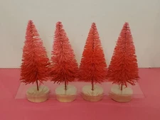 4pk Red Bottle Brush Trees Holiday Decor - Target Spritz 2023 Valentine’s Day ￼