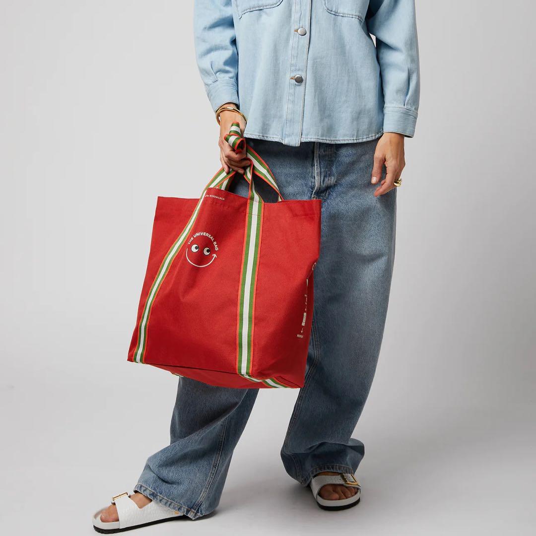 関税送料無料【Anya Hindmarch】shopping bag Anya Hindmarch Citysuper eco bag Hong Kong only Limited Red