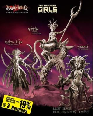 Raging Heroes Lust Elves Heroines Box 2 Fantasy Female 28mm