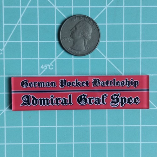 1/700 1/350 Model Plastic Display Plaque Admiral Graf Spee mn032 - Picture 4 of 5