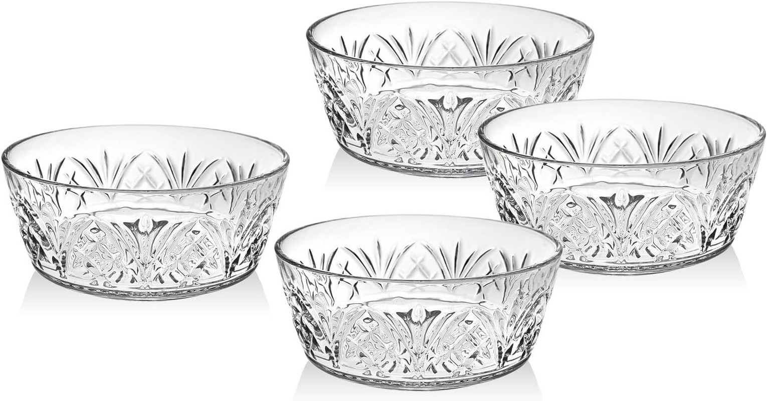 Dublin Crystal Bowl Set 6", Set of 4 Bowls Falak Tayyeb Platinum