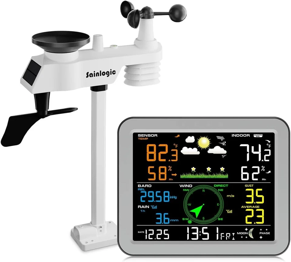 Modern Wireless Weather Forecast Station with LCD Display & Outdoor Sensor - Image 3 of 4