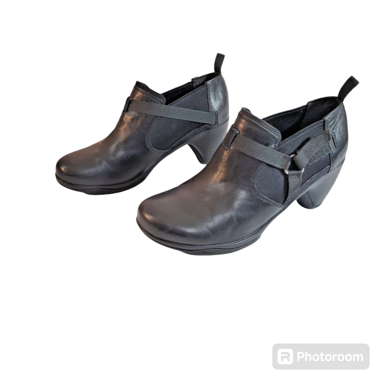 Stivaletti Merrell Evera Rush donna 8 5 in pelle nera cinturino ad anello con gancio