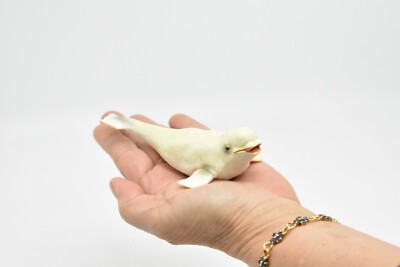 Beluga Whale Toy, Model, Figure, Rubber Replica, Hand Painted 5