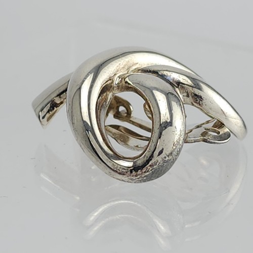 Charles Krypell Sterling Silver 925 Clip On Earrings Signed Designer Knot 14.8g - Picture 10 of 24
