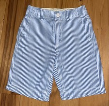 GAP BOYS BLUE PINSTRIPED SEERSUCKER SHORTS SIZE 8 SLIM EXCELLENT COND DD