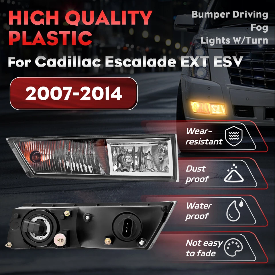 Fog Light W/Turn Signal For Cadillac Escalade/ESV/EXT 2007-2013 2014 #10383563 - Image 2 of 4