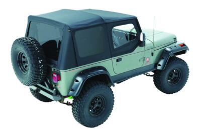 Bestop Soft Top Sailcloth Replace-A-Top Cloth Black Tinted Windows Fits Jeep