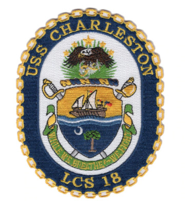 5'' NAVY USS CHARLESTON LCS-18 EMBROIDERED PATCH 