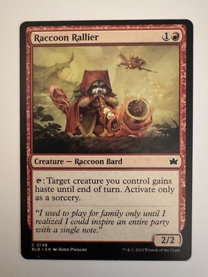 raccoon mtg cards Rallier Art Card [Bloomburrow Art Series] – Phoenix Comics and Games Bloomburrow (BLB) #148 Illustrated by Borja Pindado Magic Some may get this others