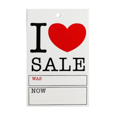 THESFS LIMITED 500 I love Sale Sale Cards Tagging Gun Pricing Gun Hanger Swing Sale Was Now Tic