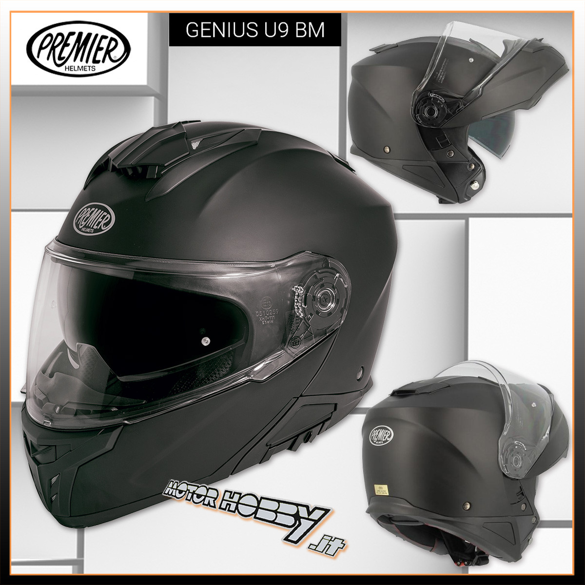 Casco Helmet Modulare Premier Genius U9bm Nero opaco M | Acquisti Online su  eBay