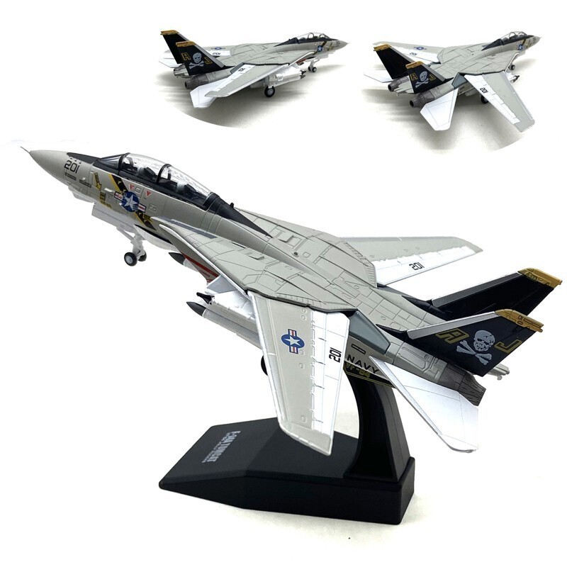 1:100 Grumman F-14A VF-84 Jolly Rogers Fighter Model Diecast