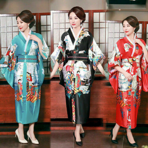 Kimono femme style rétro japonais grande taille kimono traditionnel yukata kimono - Photo 1 sur 13