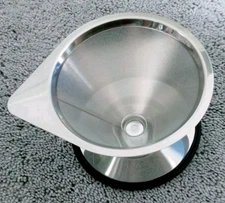 lot 2 Pour Over Coffee Dripper Stainless Steel Cone Reusable Portable Single Cup