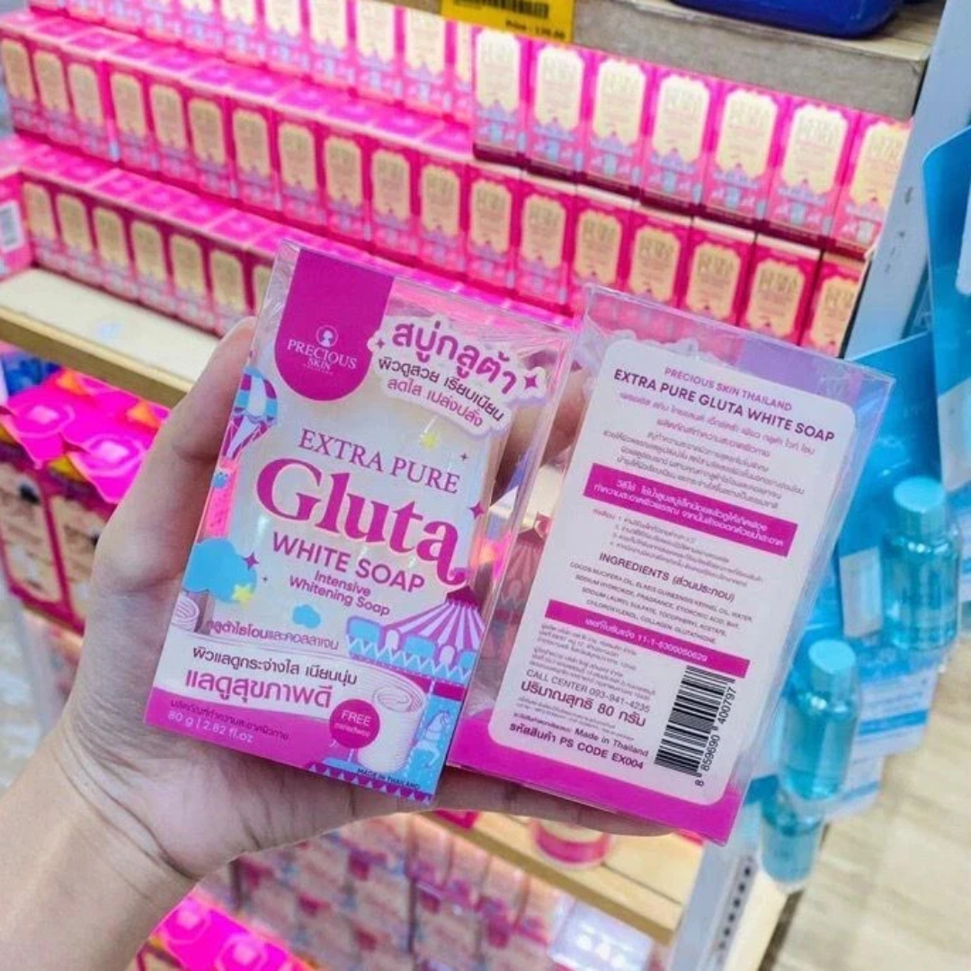 Precious Skin Extra Pure Gluta White Soap 80g – Glutathione + Collagen  2-pack
