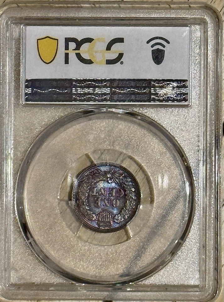 1902 Indian Head Cent PCGS MS63 BN Purple Blue Patina Rare Gem Early US Penny - Image 3 of 4
