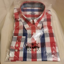 Saville Row Company xLarge Casual Fit Cotton Shirt New With Tags Pattern 16.5-17