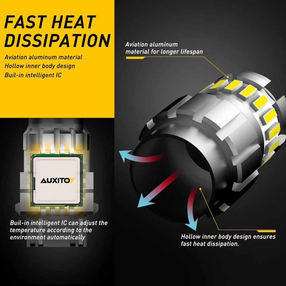 2 Piezas 3157 3156 Super Blanco 23SMD LED Respaldo Trasero Giro Bombillas 6000K Foto 4 de 4