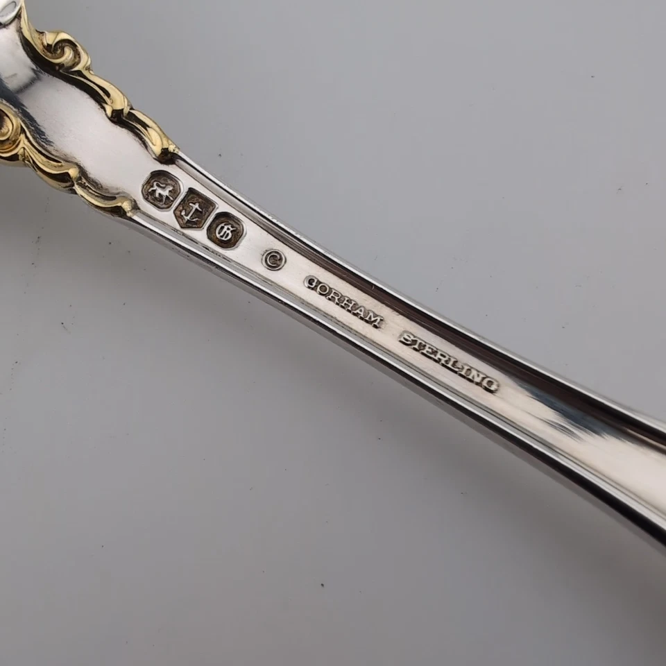 Gorham Golden Medici Sterling Silver Serving Spoon - 8 1/2" - No Monograms - Image 3 of 3