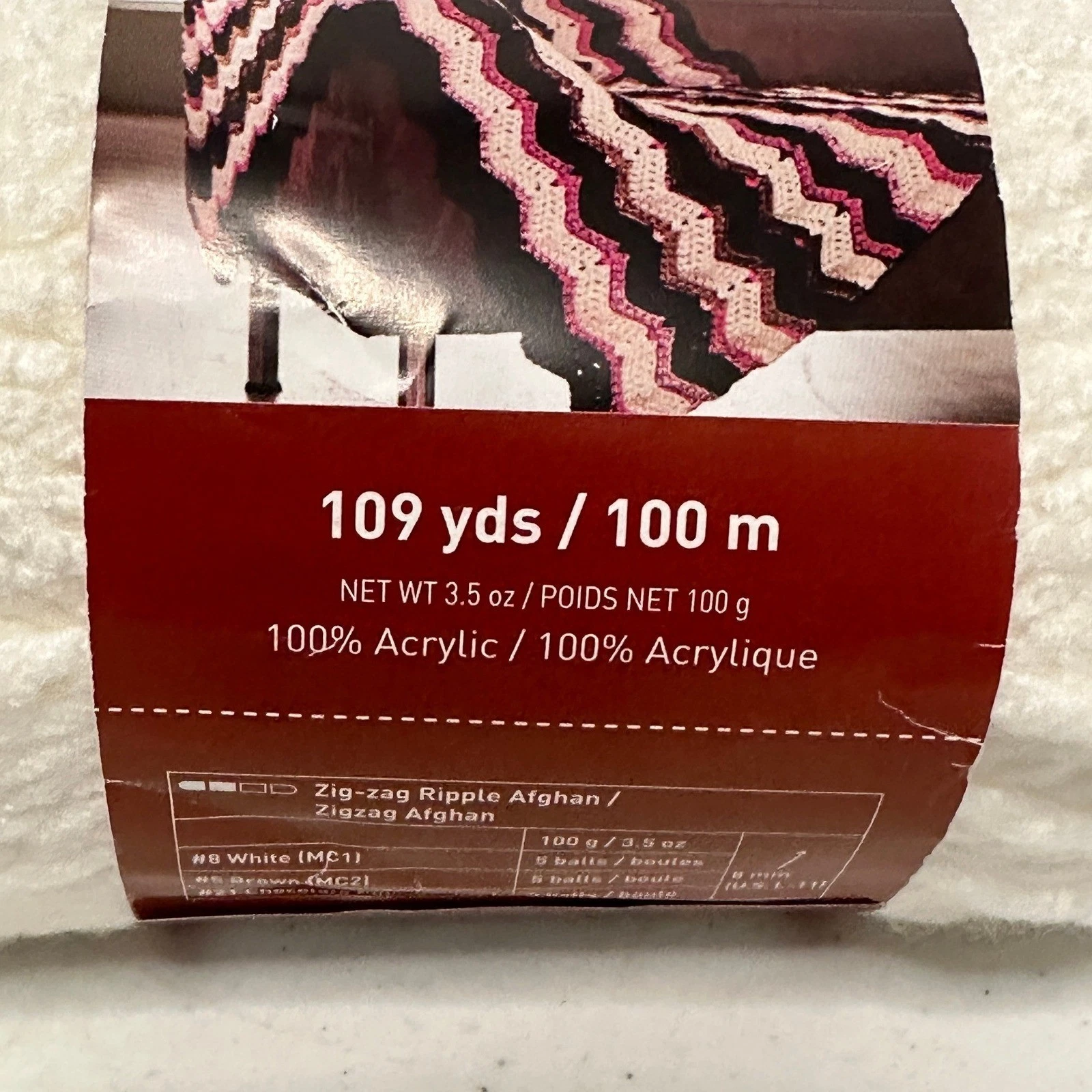 Loops & Threads Charisma Yarn Lot of 3 Skeins Bulky WHITE 100g 109yd Acrylic image 3