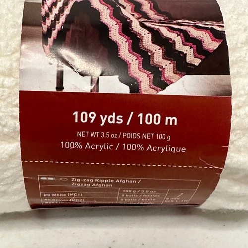 Loops & Threads Charisma Yarn Lot of 3 Skeins Bulky WHITE 100g 109yd Acrylic image 3