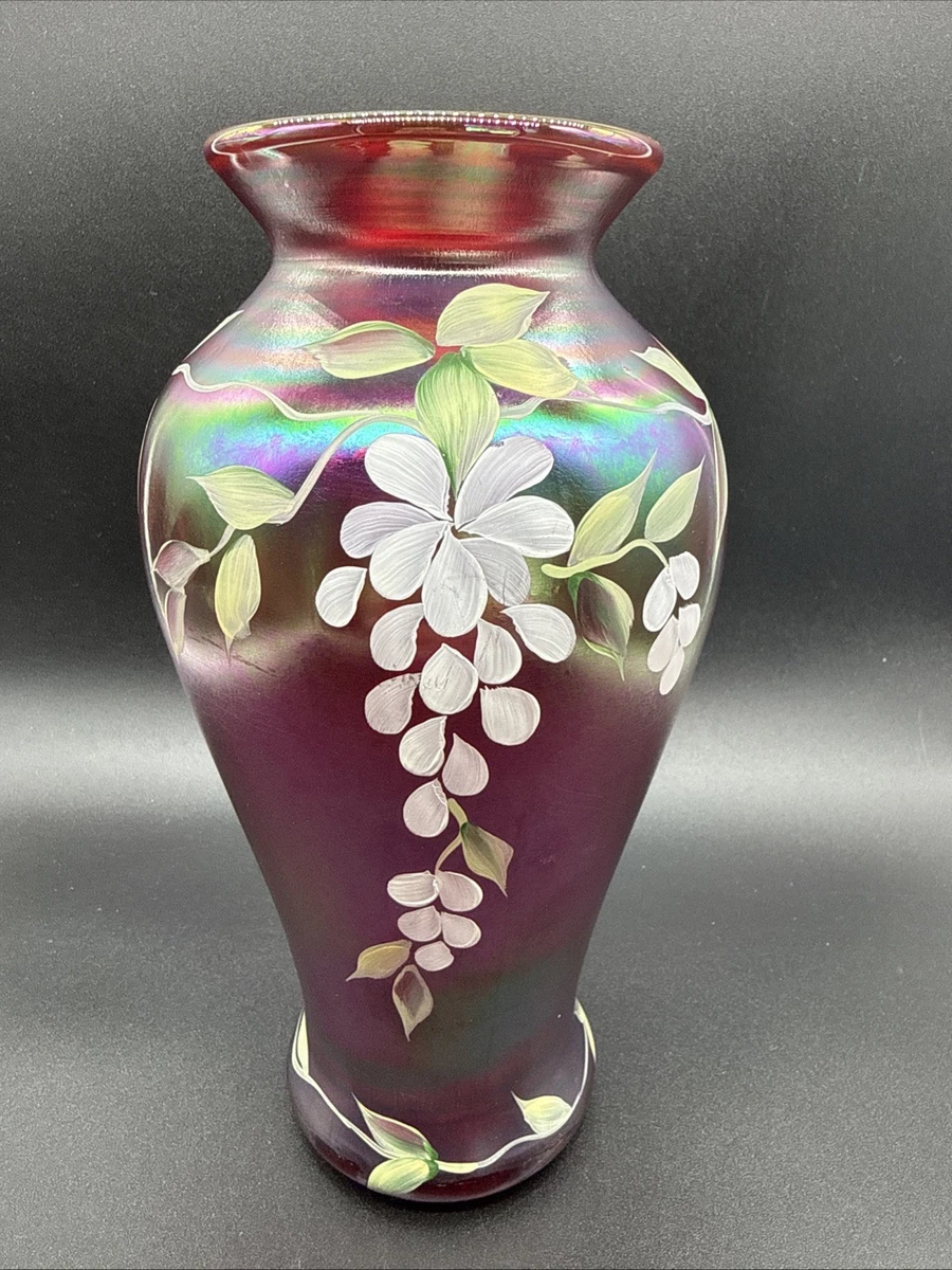 Fenton社 オ-ルドフェントン カーニバル 花瓶 USA Fenton Glass Vases
