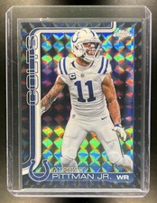 2025 Topps Chrome Michael Pittman Jr. Black Geometric Refractor #/10 Colts