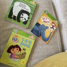 LEAPFROG JUNIOR TAG 3 Pc Book Dora the Explorer Panda Bear Eric Carle If I Were
