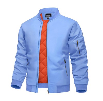 I Herren Bomberjacke Winddicht Casual Baseballjacke Warm Outdoor Herbst Winter