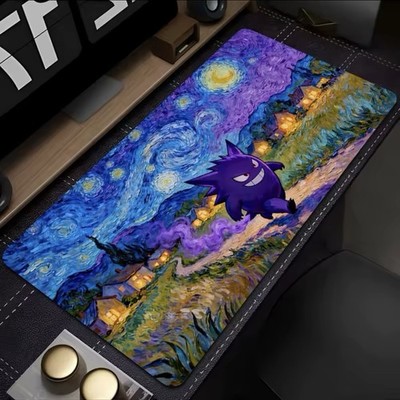Pokemon Playmat Mousepad - VAN GOGH Gengar Walking - TCG Play Mat