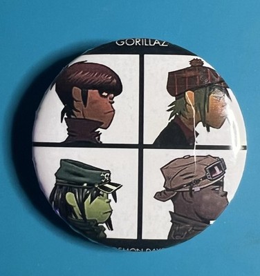 Gorillaz Band Pin 1 Inch Button Badge 2D Murdoc Noodle Russel Damon Albarn