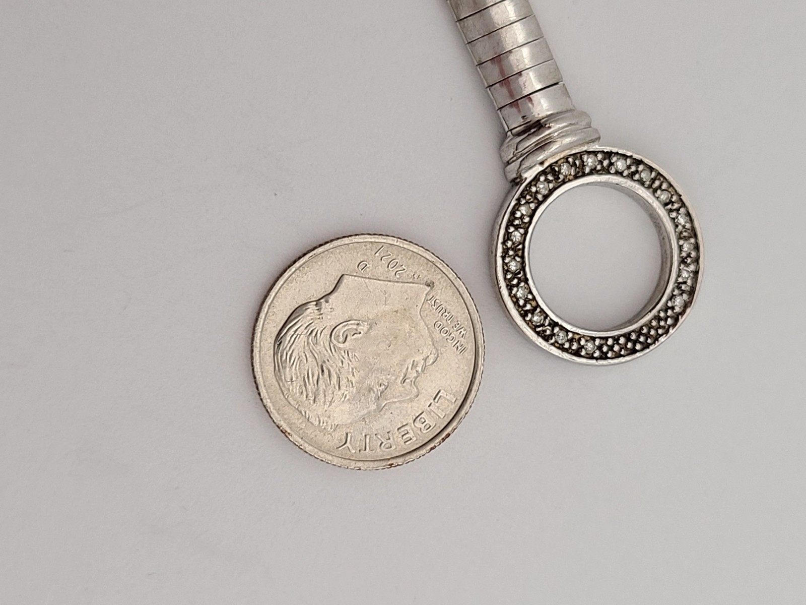 925 Sterling Silver Diamond Bracelet - image 14