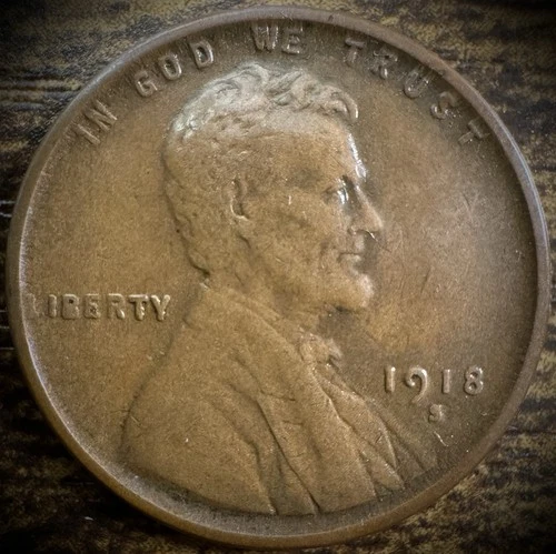 1918-S Lincoln Wheat Cent VF/XF
